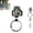 P, variant on Collaboraten Vintage Letter Keychain, 26 Letters Western Cowboy Style Personality Clip Key Holder for Pants Pocket