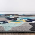 thumbnail image 3 of World Rug Gallery Modern Floral Non-Slip (Non-skid) Area Rug - Gray 8' Round, 3 of 8