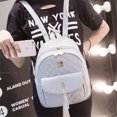thumbnail image 3 of Mochila multifunción de estilo casual para mujer, mochila de PU, estilo moderno, estilo universitario, mochila escolar para mujer, 3 of 5