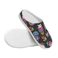 thumbnail image 3 of Fotbe Rainbow Unicorn And Cat Icecream Pattern Women's Fuzzy Curly Fur Memory Foam Loafer Slippers Indoor Outdoor Slippers Winter Home Shoes-39/40, 3 of 7