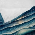 thumbnail image 4 of Ambesonne Seascape Fleece Throw Blanket Fish Eye Effect Oceanic 60"x80" Blue Pale Brown, 4 of 5