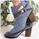 thumbnail image 3 of NECHOLOGY Botas Mujer Adulto Femenino Zapatos Botines de mujer Botas decorativas con de imitación y manga de tacón grueso para mujer, europeas y , 2022 (Blue, 9), 3 of 4
