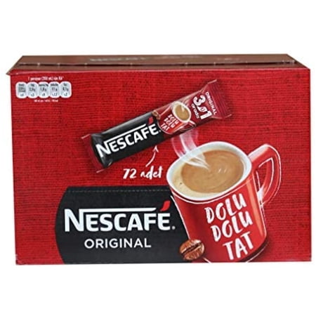 Nescafe 3 In 1 Regular Instant Coffee 72 Sticks