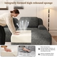 thumbnail image 3 of IDEALSOUL Sectional Sofa, 118" L-Shaped Modular Cloud Couch, Unique Chenille Fabric Couches and Sofas, Compression Sofa No Assembly Required(Gray), 3 of 13