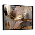 thumbnail image 3 of Designart "Infinity Circles in Golden and Pink Abstract IV" Extra Large Abstract Framed Wall Art - Modern Gold Abstract Liquid Ink Hallway Framed Wall Art Decor, 3 of 7