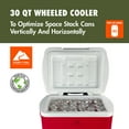 thumbnail image 5 of Ozark Trail 30 Quart Capacity Hard Side Wheeled Cooler, 42-Can, Red, 5 of 12