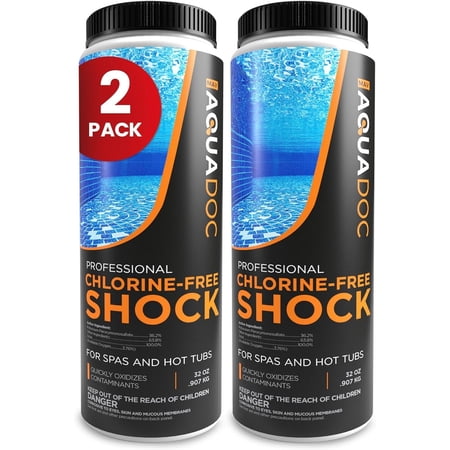 AquaDoc Non Chlorine Hot Tub Shock - 32oz (2 Pack) - Enhanced Spa Shock to Assist Bromine and Chlorine - Spa Oxidizer Made in USA