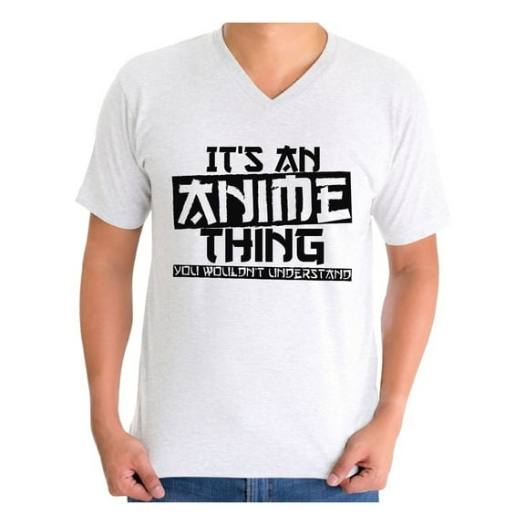 Awkward Styles Men's It's An Anime Thing You Wouldn't Understand Graphic V-neck T-shirt Tops