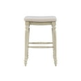 thumbnail image 6 of Linon Marino Backless Wood Bar Stool, 30" Seat Height, White Wash Finish with White Wash Fabric, 6 of 8