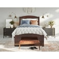 thumbnail image 2 of AFI Warren Platform Bed with Footboard and 2 Storage Drawers Walnut Twin XL, 2 of 5