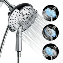 FETERVIC 2-in-1 Shower Head High Pressure with Rainfall Showerhead Handheld Showerheads Detachable Shower Heads with Hose 2.5GPM Double Shower Heads Combo