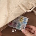 thumbnail image 4 of 5x 2x Organizador de Píldoras Portátil Suplementos de Píldoras Recordatorio de Medicamentos Estuche de Almacenamiento Recordatorio Fácil de Leer 5 piezas, 4 of 8