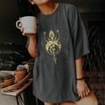 thumbnail image 2 of Blusa de manga corta con diseño de calavera y esqueleto de manga caída vintage para mujer Pompotops hfajkhk128017, 2 of 9