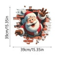 thumbnail image 3 of Christmas 3D Wall Stickers, Cartoon Cute Elk Santa Breaking Through Wall Design, Removable Window Clings, Holiday Party Home Decorations -1Pcs, 3 of 6