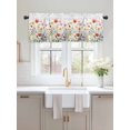 thumbnail image 2 of Valances for Windows Spring Watercolor Rod Pocket Cafe Window Treatments Valance Curtains for Kitchen Bathroom Laundry Basement Windows 42"x12", 2 of 9
