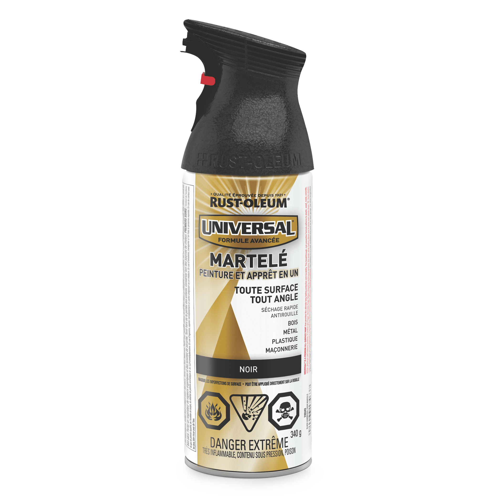 Rust-Oleum Universal All-Surface Black Hammered Finish Spray Paint, 340 g