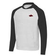 thumbnail image 2 of Men's Antigua Black/Heather Gray Arkansas Razorbacks Urgent Pullover Hoodie, 2 of 3