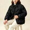 thumbnail image 6 of KyCheLot Winter Jacket for Girls Button Lapel Neck Long Sleeve Jackets Comfy Thermal Windproof Outerwear, 6 of 8
