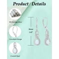 thumbnail image 7 of VESITIM Heart Infinity Earrings Teardrop Dangle Drop Earrings Created White Opal Jewelry Gift for Women, 7 of 7