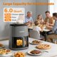 thumbnail image 4 of Freidora de aire CARORI 6QT 1700W 120V con ventana de visualización, gris, 4 of 8