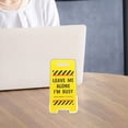 thumbnail image 3 of Visland Team Office Desk Sign Caution Warning Sign Workplace Decor Gag Gift Cubicle Employee Desk Sign for Coworker Boss Employee Birthday White Elephant Gift, 3 of 8