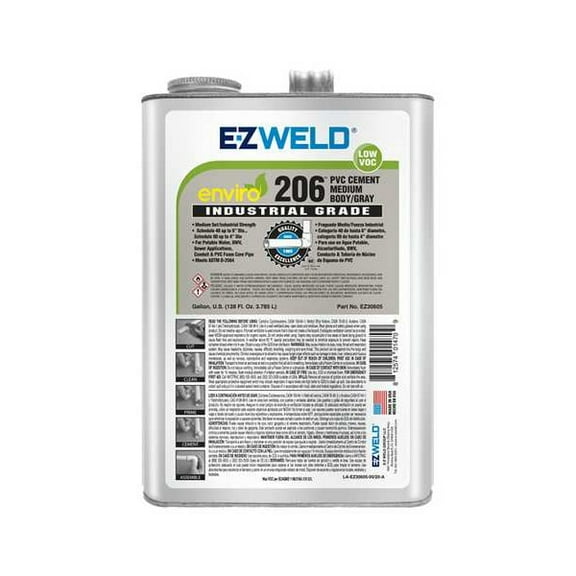 Ez Weld Pipe Cement,1 gal,Gray EZ30605N