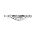 thumbnail image 4 of 14K White Gold Ring Band Wedding Diamond Round Contour , Size 8, 4 of 7