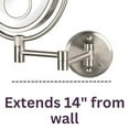 thumbnail image 6 of Jerdon 8 inch by 10 inch Oval Wall-Mounted Lighted Makeup Mirror with 10X-1X and 15X Spot Magnification, Nickel Finish, Direct Wire -Model HL9515NLD, 6 of 12