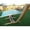 Teal/Yellow, variant on Petra Leisure 14 Ft. Natural Stain Wooden Arc Hammock Stand + Quilted Fiesta Color, Double Padded Hammock Bed. 2 Person Bed. 450 LB Capacity