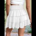 thumbnail image 4 of Faldas de Verano para Mujer, con Volantes, de Cintura Alta, Informales, Estilo Bohemio, para Playa, con Pantalones Cortos Incorporados, Color , Talla L, 4 of 7