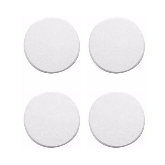 Wideskall White 5" inch Large Round Door Knob Wall Shield Self Adhesive Protector Pack of 4