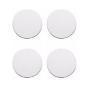 Wideskall White 5" inch Large Round Door Knob Wall Shield Self Adhesive Protector Pack of 4