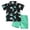 Black, variant on Baby Boy Outfits Dinosaur Print Lapel Short Sleeve Button Shirt Top And Shorts 2 Piece Everyday Wear Boys' Clothing Sets Size 2-3 Years