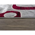 thumbnail image 3 of Lbaiet SL425R26 Red Emberly Geometric 2 x 6 ft. Runner Rug, Red, Gray & White, 3 of 6