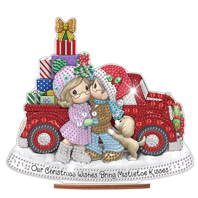 Kit Adornos Escritorio Con Pintura Diamantes para Mesa Muñeca Navidad Oficina Del
