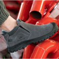 thumbnail image 3 of Slip-on Welding Safety Shoes - Non-slip Rubber Sole - Abrasion Resistant Anti-scald Work Shoes for Welders - Grey - 41EU., 3 of 5
