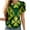 Multicolor, variant on St Patricks Day TShirt Women Short Sleeve Crew Neck Lucky Irish Shamrock Graphic Tees Loose Sparkly Glitter Clover Blouse Tunic Top