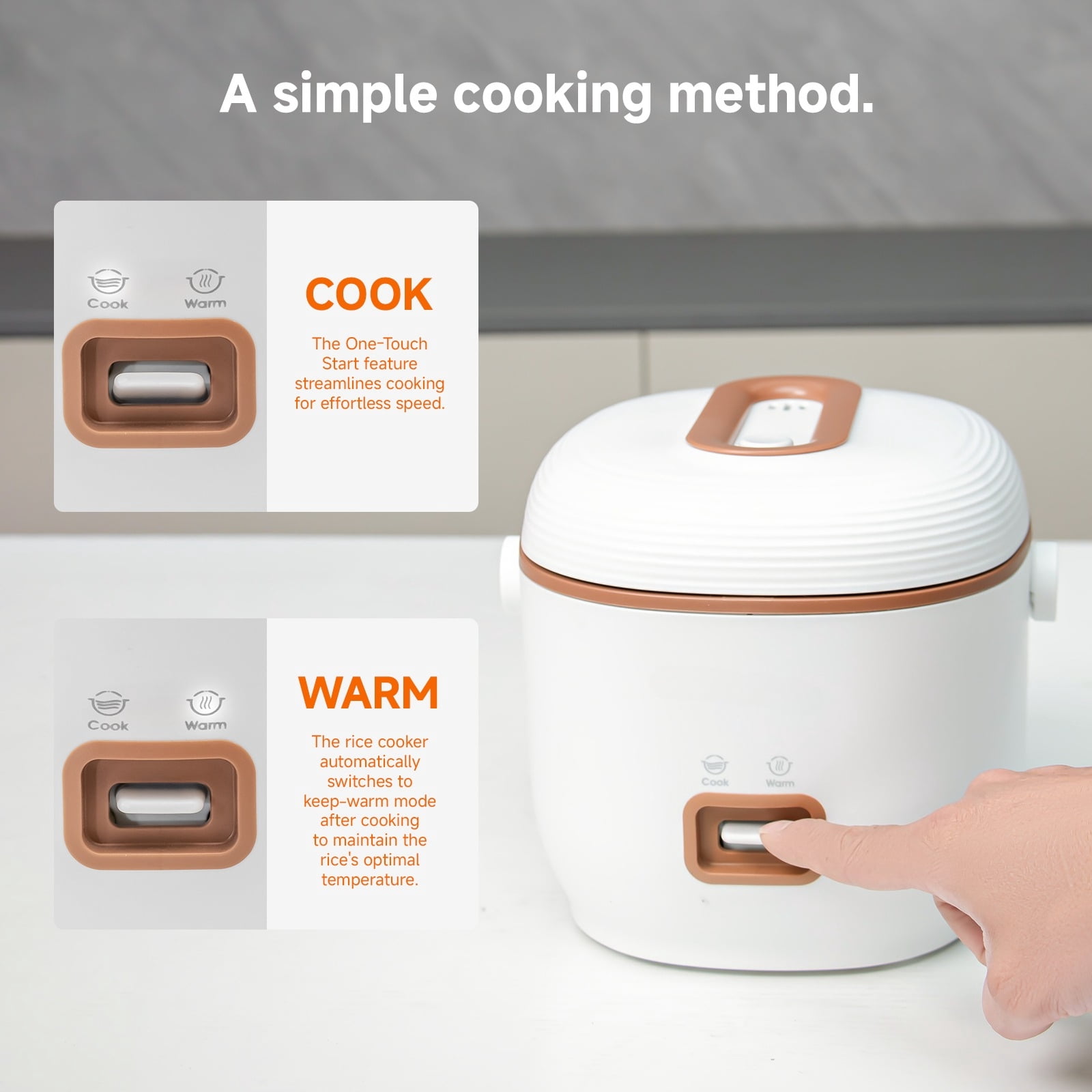 Mini Rice Cooker, Brown