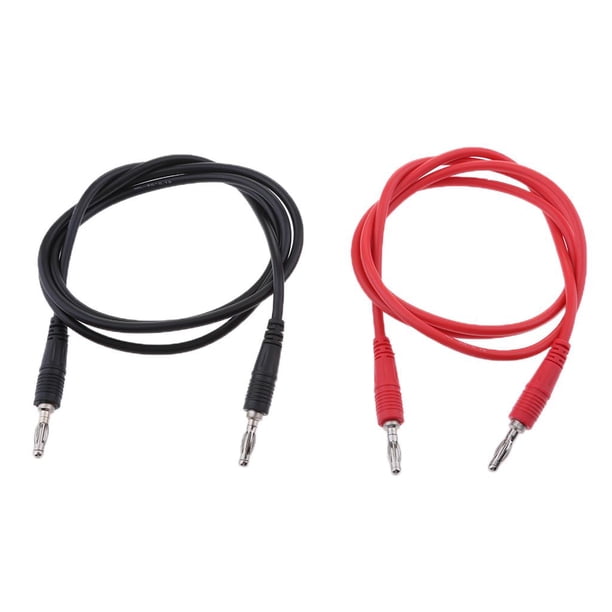 2pcs Cables de Prueba para Multímetro Cables de Alimentación Tapón de Plátano 4 mm