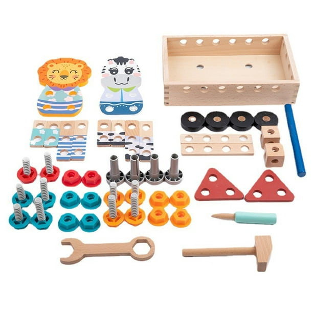 Construction Building Toy Wooden Tool Set for Activities Education