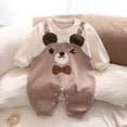 thumbnail image 2 of Ulanda Newborn Baby Boy Girl Christmas Outfit My First Christmas Romper Jumpsuit Gender Neutral Baby Clothes (Coffee, 3-6 Months), 2 of 4
