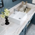 thumbnail image 3 of MEJE 14-Inch Bathroom Above Counter Vessel Sink,Ceramic White Rectangle Art Basin,Wash Basin for Small Bathroom, 3 of 9