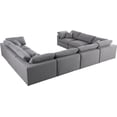 thumbnail image 4 of Meridian Furniture Serene Gray Durable Linen Fabric Modular Sectional, 4 of 17