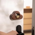 thumbnail image 4 of Cloud Shape Wooden Decorative Doorbell - Japanese Copper Doorbell Suction Door Wind Chimes Magnetic Doorbell Remind Windless Doorbell Home Decor Housewarming Shop Opening Gift (Walnut), 4 of 5