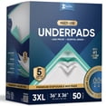 thumbnail image 1 of Almohadillas desechables Munfix, 36 x 36 pulgadas, superabsorbentes, 50 unidades, 1 of 6