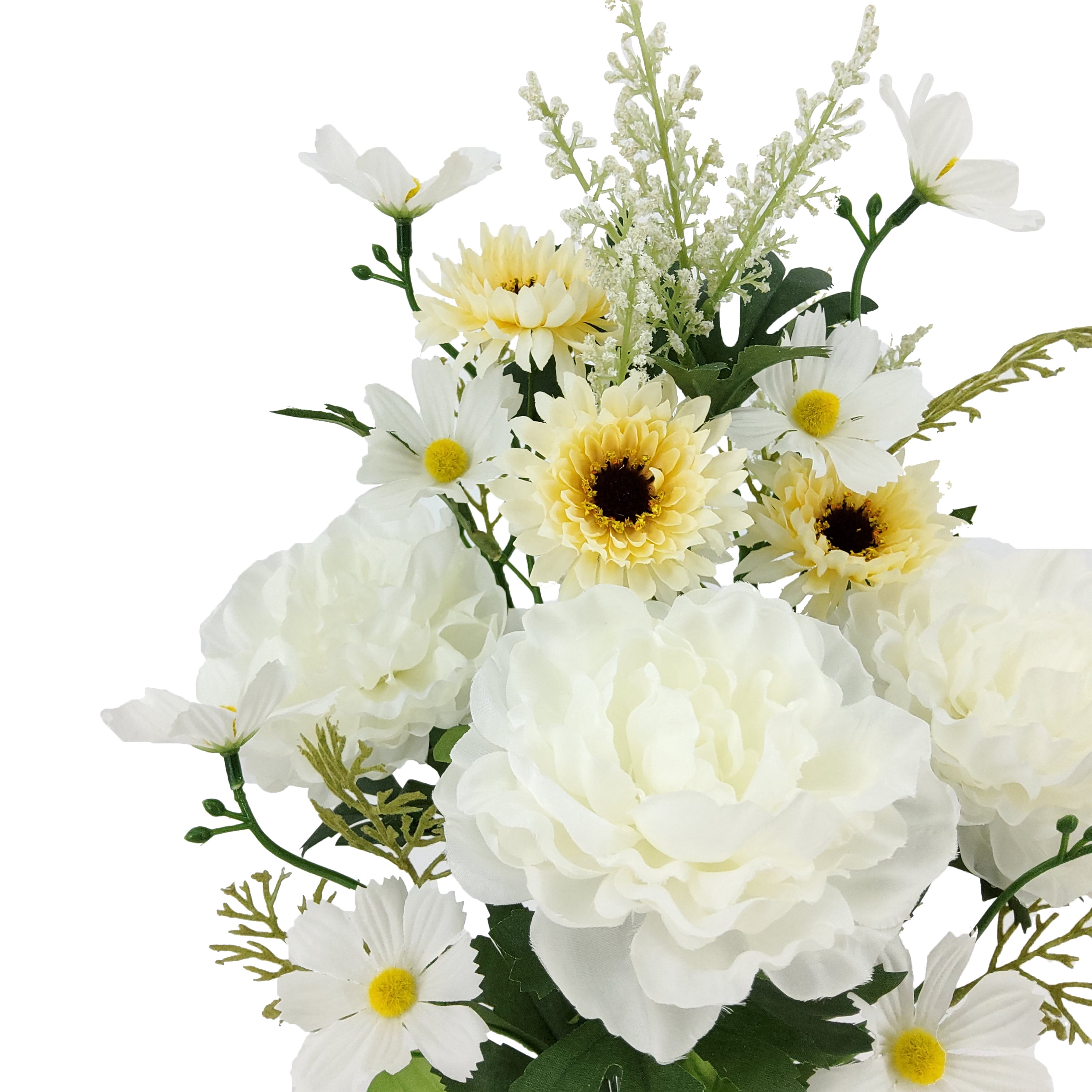 Mainstays 21''H Indoor Artificial Peony Mixed Bouquet, Yellow Color.