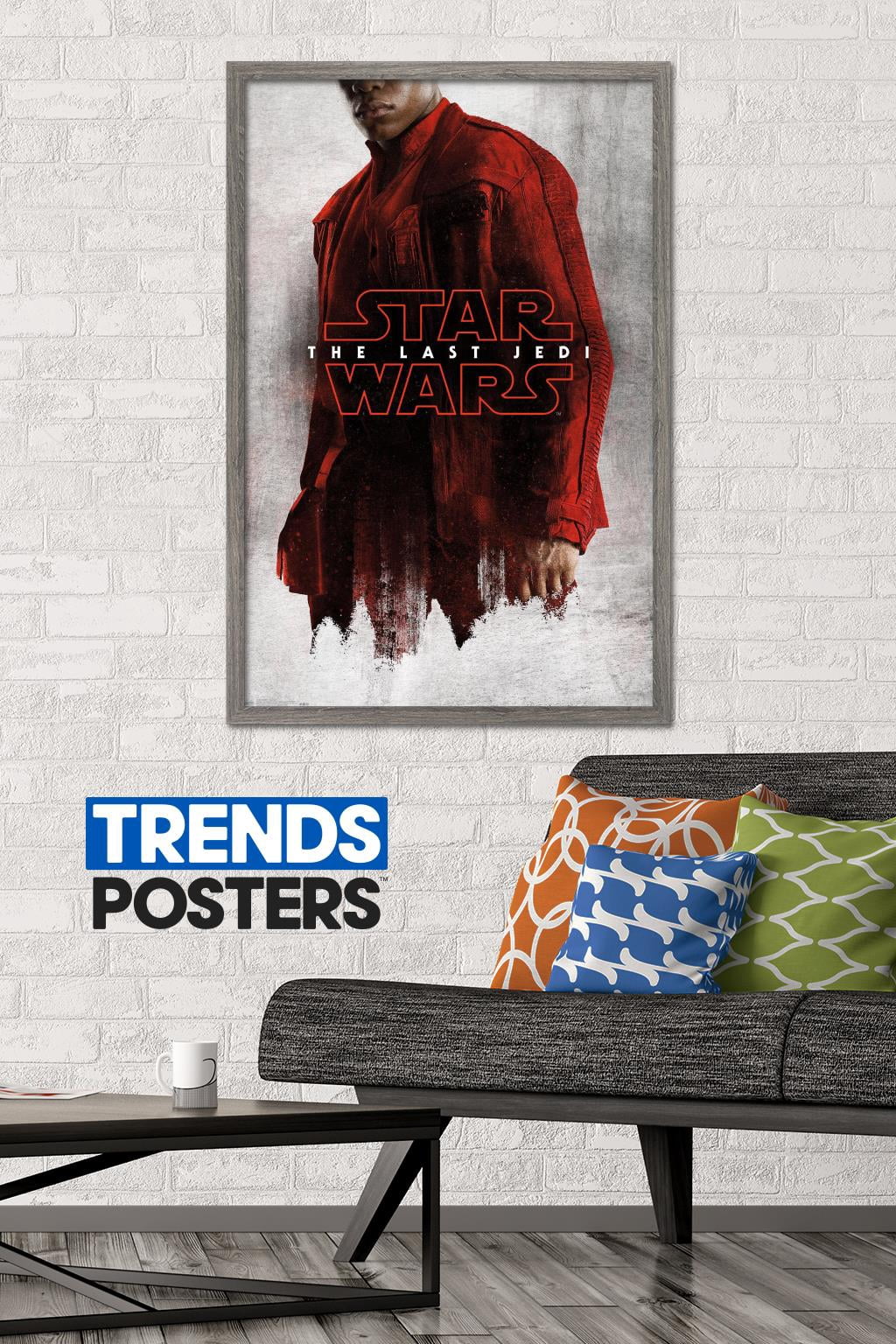 Star Wars: The Last Jedi - Red Finn Wall Poster, 22.375" x 34", Framed