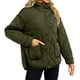 thumbnail image 2 of Chaqueta Acolchada para Mujer, con Capucha, Larga, Cremallera, Abrigo de Invierno, Chaquetas Cálidas con Bolsillos Verde S, 2 of 8