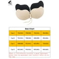 thumbnail image 2 of PULLIMORE 2 Pairs Women's Push Up Invisible Bras Breathable Self-Adhesive Backless Bras Drawstring Chest Stickers (Cup D, Black+Skin), 2 of 10