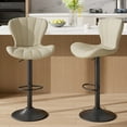 thumbnail image 4 of Hawsaiy Modern Swivel Bar Stools Set of 2, Faux Leather Upholstered Counter Height Bar Chairs, Waterproof Barstools for Kitchen Island & Home Bar,Maize Yellow, 4 of 10